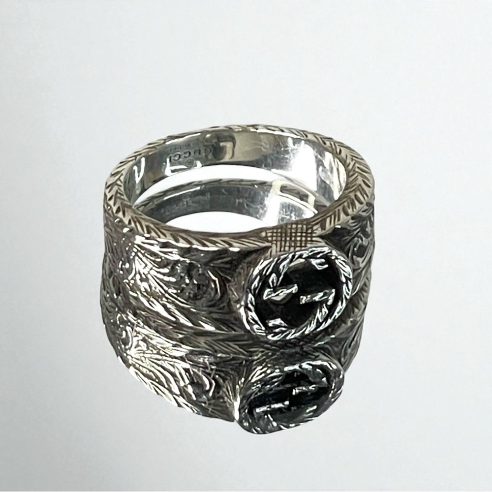 Gucci Arabesque Interlocking Gg Ring Sterling Sil… - image 4
